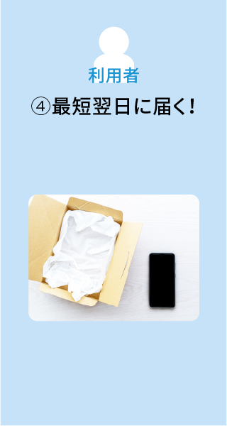 ④最短翌日に届く！